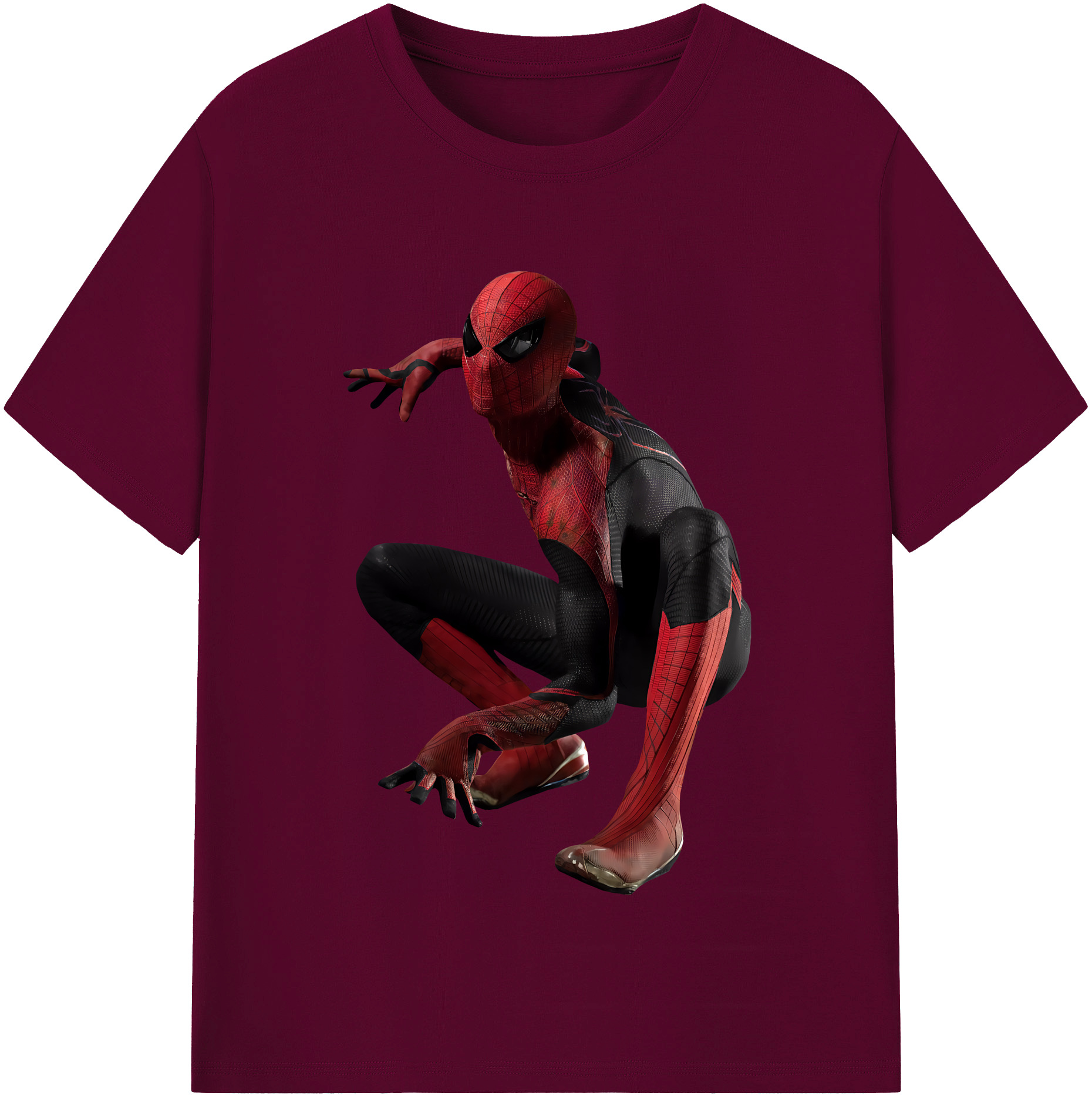 （画像用） Spider Man スパイダーマン レディースカジュアルプリントTシャツ（綿100％）